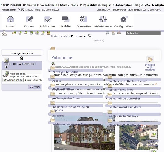 Espace privé du site